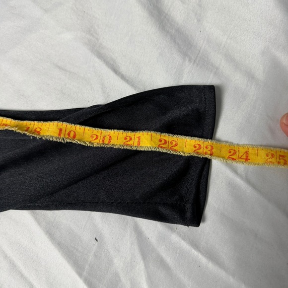 Vtg Abby Kent Black Long Sleeve Ruched Sequin Flower Cutout Back Party Top 14 - Picture 8 of 13